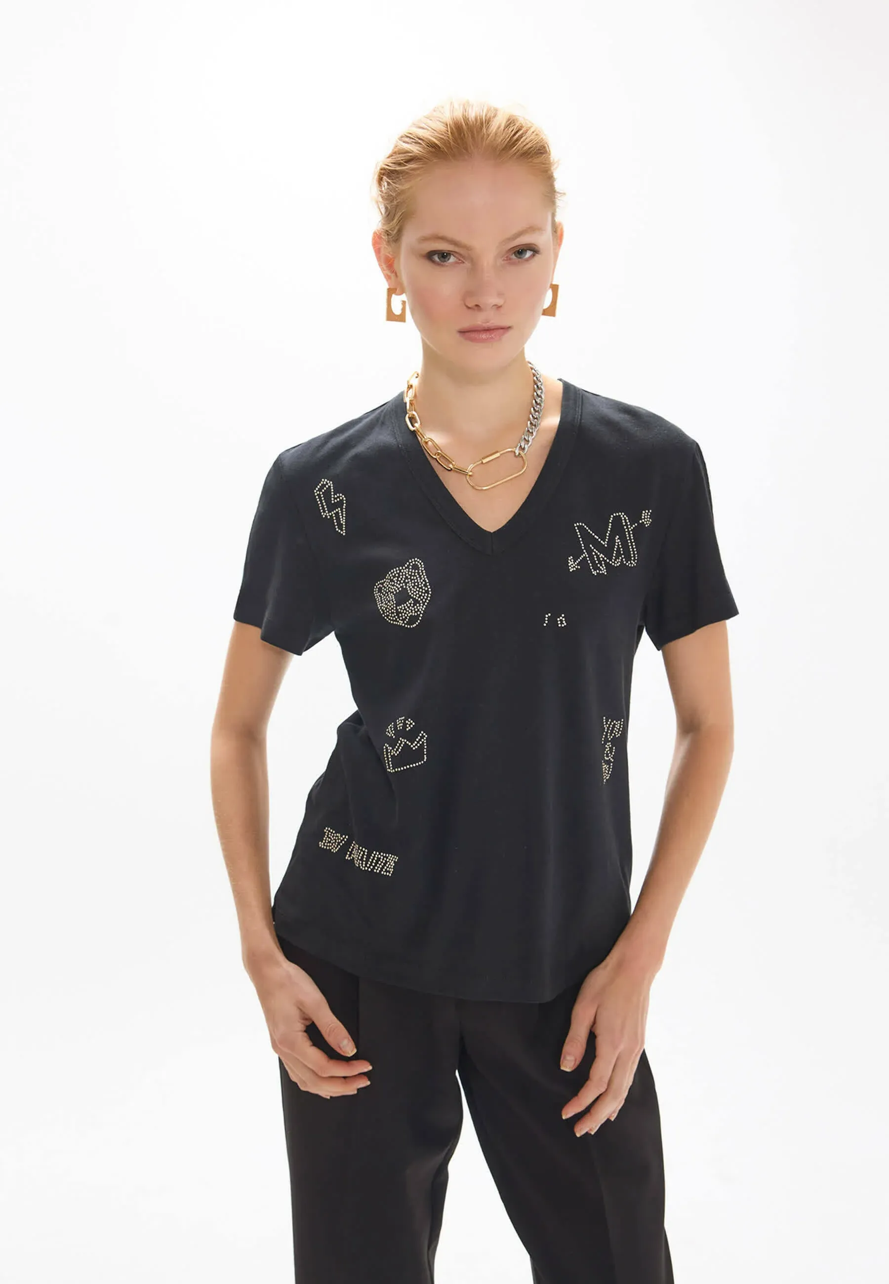 T-shirt femme Lola Casademunt à imprimé noir