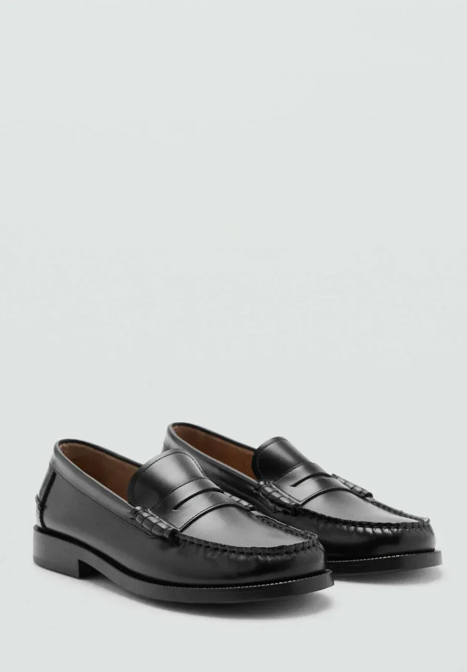 Mango Mocassins Élégants pour Adultes Noir