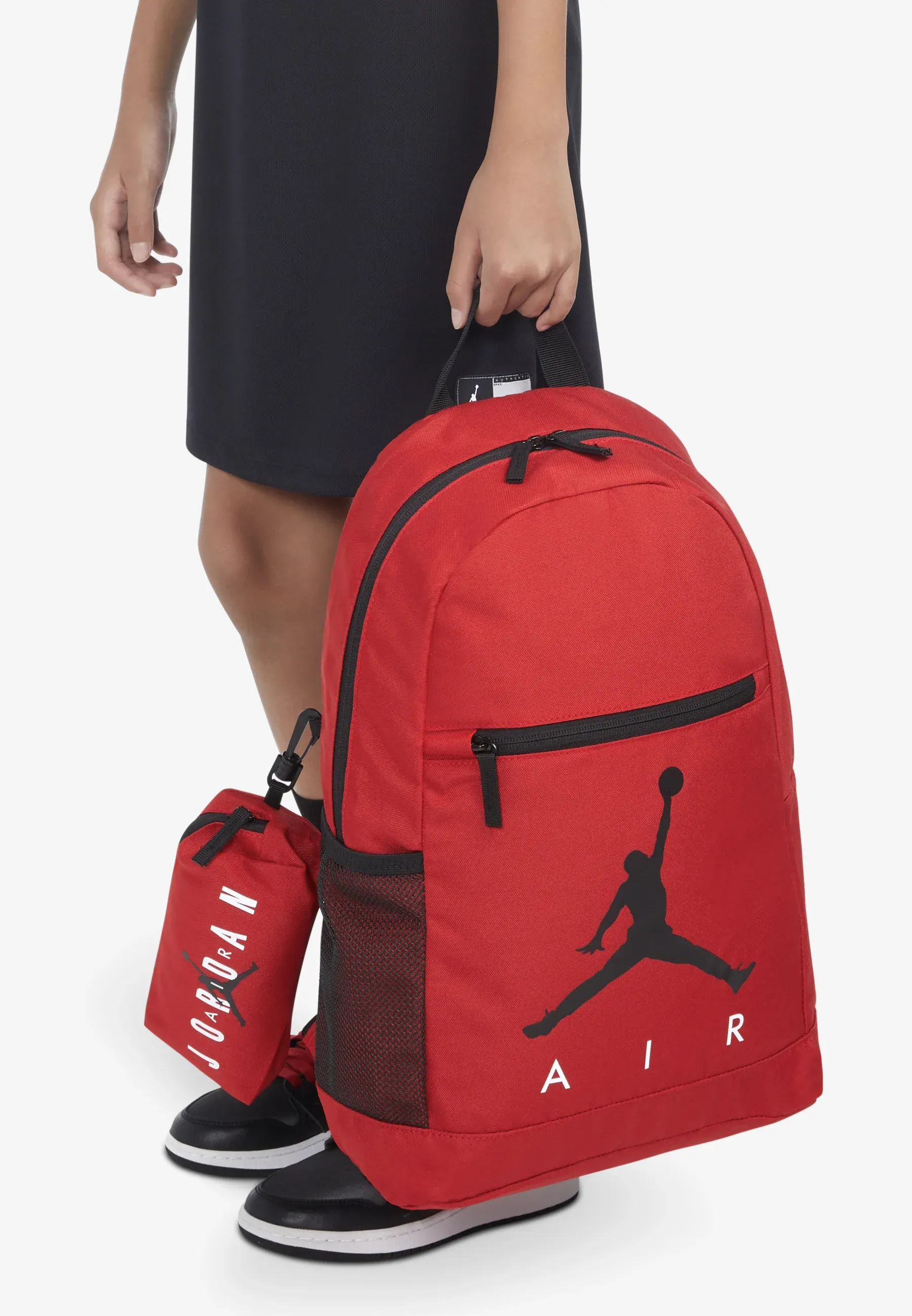 Lot de trousse à crayons et sac à dos Jordan School Zaino Gym Rouge