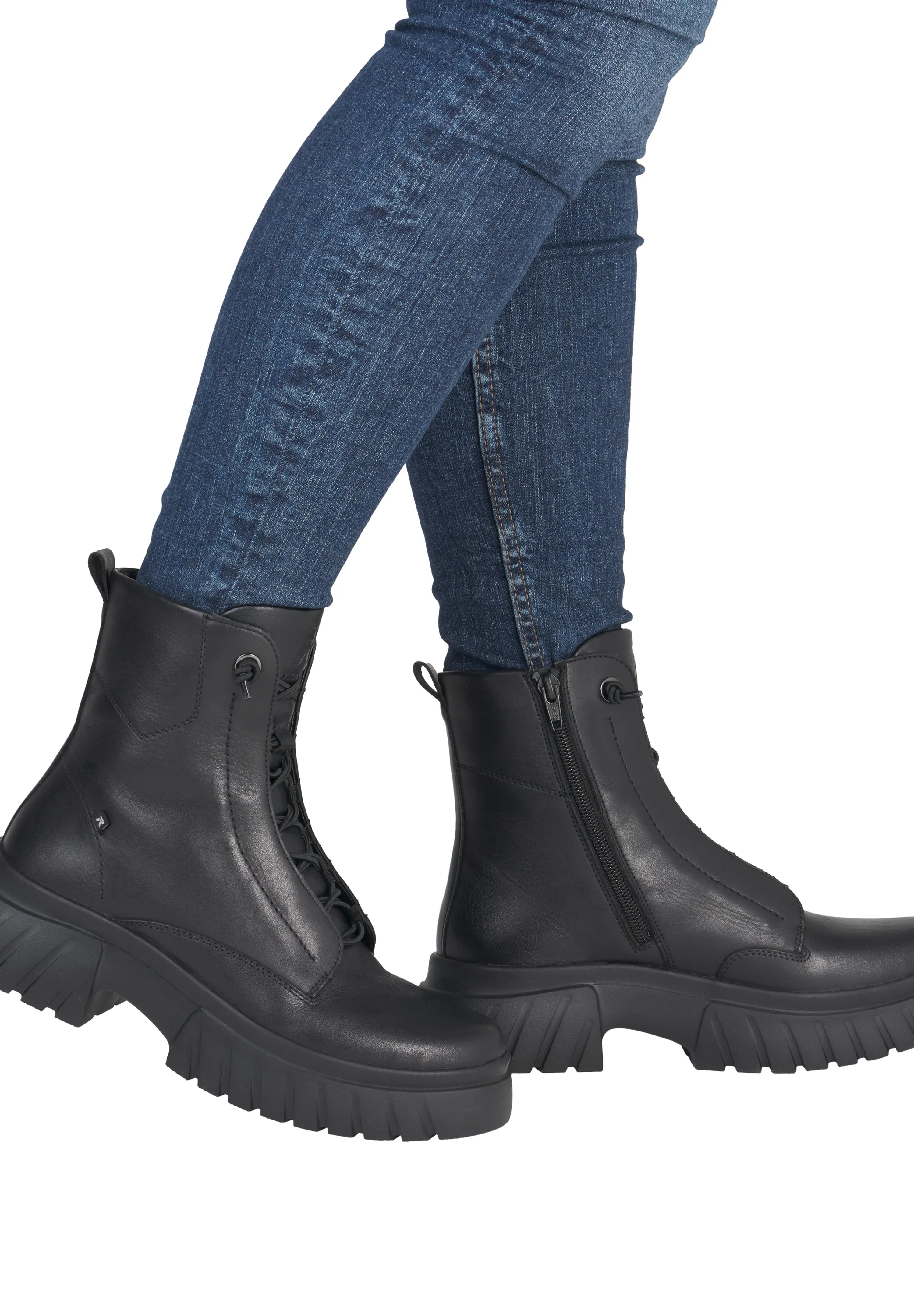 Rieker Bottes à lacets Noir